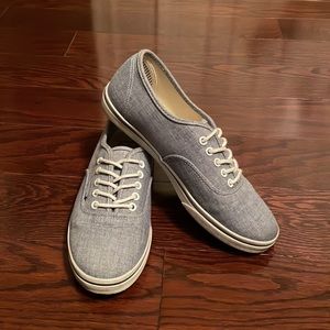 Original Vans flat laced light blue/grey shoes